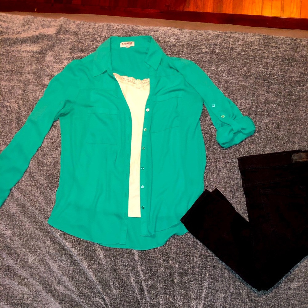 Green Express portofino button down shirt